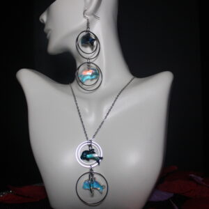 Dolphin Dance Sterling Silver Necklace & Earring Set